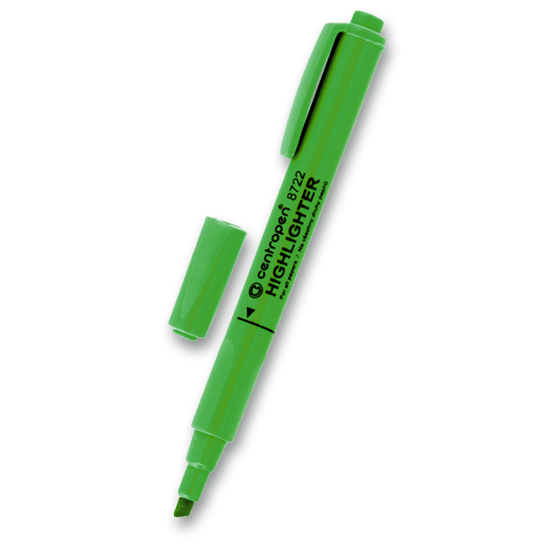 Zvýrazňovač Centropen Highlighter 8722 zelený